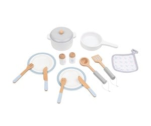 Lekekjøkken & Utstyr - ET Toys Small Wood - Cook & Serve Set (L40223) - L40223