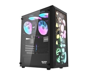 Kabinett - Darkflash Computer Case DK180 Graffiti (black) - Kabinett - Desktop - Svart - DK180 Graffiti