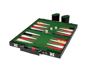 Brettspill & Puslespill - Vennerød Backgammon in leather case - 10416