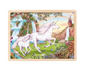 Puslespill - Goki - Unicorn Puzzle - (57366) Tre - 57366