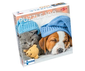 Puslespill - Tactic Cute Kitten and Sleepy Dog 1 pcs puzzle - 59232