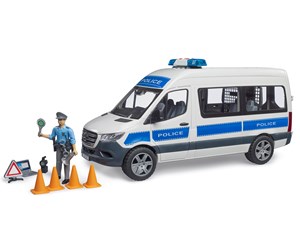 Leketøysbil - Bruder Mercedez-Benz Sprinter Police vehicle with police officer toy - BR2683