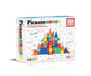 Byggesett - PicassoTiles 3-D Magnetic Building Tiles 101 pcs - PT101