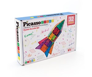 Byggesett - PicassoTiles Rocket Booster Magnetic Tiles set 32pcs - PT32