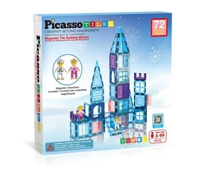 Byggesett - PicassoTiles 72 pc Ice Winter Theme Magnetic Tiles set - PT72