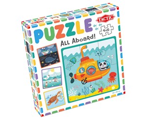 Puslespill - Tactic My First Puzzle 4x6 pcs All Aboard! - 56667