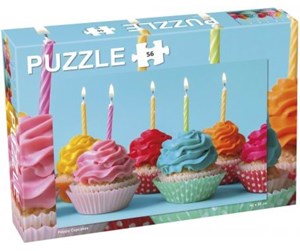 Puslespill - Tactic Puzzle Lovers Happy Cupcakes 56 pcs puzzle - 56806