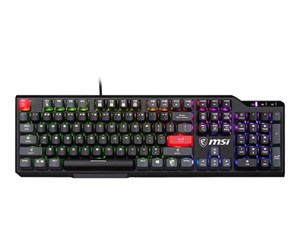 Tastatur - MSI Vigor GK41 DUSK - keyboard - QWERTY - US Input Device - Gamingtastatur - Amerikansk Engelsk - Grå - VIGOR GK41 DUSK LR US