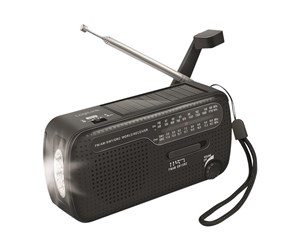 DAB, nettverks- og klokkeradio - LogiLink Emergency Radio - Hand Crank - Solar - SOS Light - AM/FM/SW - Mono - SP0061