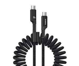 USB - Baseus Fast Charging Cable USB-C to USB-C  Fish-Eye - 100watt - 1m coilled - Black - P10320203111-00