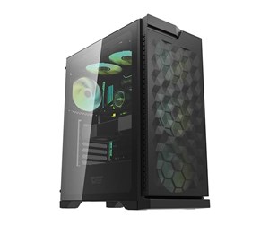 Kabinett - Darkflash DK361 computer case + 4 fans (black) - Kabinett - Desktop - Svart - DK361 black + 4 fans