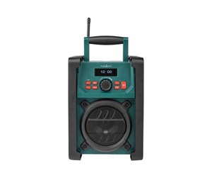 DAB, nettverks- og klokkeradio - Nedis - jobsite DAB radio - Bluetooth - DAB+/FM - Mono - RDDB3100GN