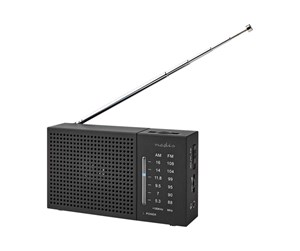 DAB, nettverks- og klokkeradio - Nedis RDFM1200BK - portable radio - AM/FM - Mono - RDFM1200BK