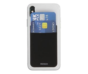 Mobil - Deksel og etui - Deltaco Adhesive Credit Card Holder - Black - MCASE-CH001