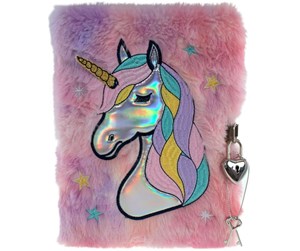 Skole - Tinka Plush Diary with Lock - Unicorn - 8-802127