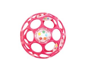 Babyleker - Rhino Toys Oball - Rattle 10 cm - Pink (12030) - 12030