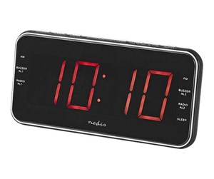 DAB, nettverks- og klokkeradio - Nedis CLAR004BK - clock radio - AM/FM - CLAR004BK