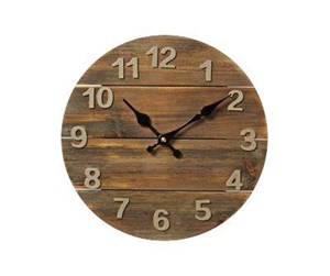 Dekorasjon - Nedis - clock - quartz - wall mountable - 30 cm - brown - CLWA002WD30