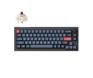 Tastatur - Keychron V2 MAX Wireless QMK/VIA Hot Swap Jupiter Brown - Carbon Black - Tastatur - Uten talltastatur - Nordisk - Svart - V2M-D3