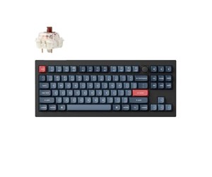 Tastatur - Keychron V3 MAX QMK/VIA Wireless RGB Hot Swap Jupiter Brown - Carbon Black - Tastatur - Uten talltastatur - Nordisk - Svart - V3M-D3