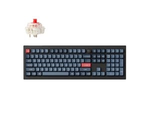 Tastatur - Keychron V6 MAX QMK/VIA Wireless RGB Hot Swap Jupiter Red - Carbon Black - Tastatur - Nordisk - Svart - V6M-D1