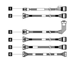 Diverse kabel - Lenovo storage cable kit - 4X97A82924