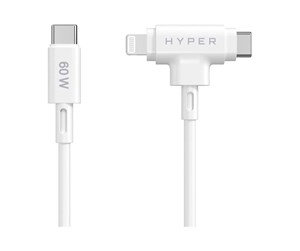 USB - Hyper Juice Lightning cable - Lightning / USB - 1.5 m - HJ4010WHGL