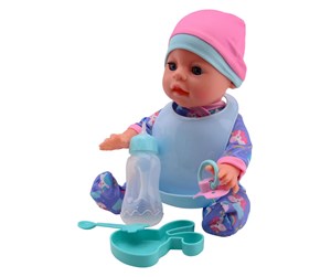 Dukker, Bamser & Utstyr - Baby Rose Drink and Pee baby doll 30cm - 27712