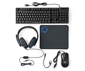 Tastatur - Nedis Gaming Combo Kit keyboard - GCK51110BKDE