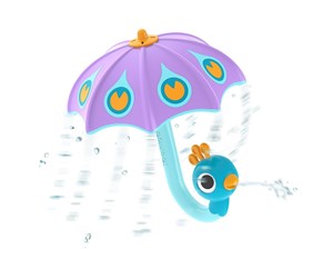 Vannlek - Yookidoo Fill 'N' Rain Peacock Umbrella - Purple - YO40226