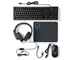 Tastatur - Nedis Gaming Combo Kit keyboard - GCK51110BKFR