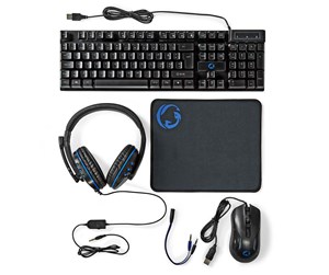 Tastatur - Nedis Gaming Combo Kit keyboard - GCK51110BKND