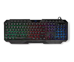 Tastatur - Nedis - keyboard - wired gaming - QWERTZ - German - black - Gamingtastatur - Tysk - Svart - GKBD110BKDE