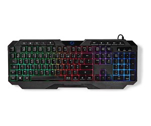 Tastatur - Nedis - keyboard - wired gaming - AZERTY - French - black - Gamingtastatur - Fransk - Svart - GKBD110BKFR