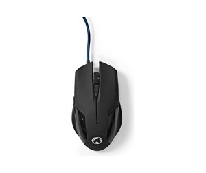 Mus - Nedis Gaming - mouse - USB - black - Mus - Optisk - 6 - Svart - GMWD110BK