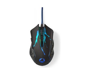 Mus - Nedis Gaming - mouse - USB - black - Mus - Optisk - 6 - Svart - GMWD210BK