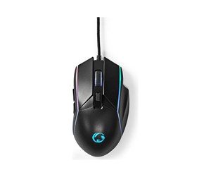 Mus - Nedis Gaming - mouse - USB - black - Mus - Optisk - 6 - Svart - GMWD510BK