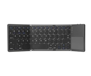 Tastatur - XtremeMac Bluetooth Travel Keyboard Foldable with Touchpad - Tastatur - Amerikansk Engelsk - Svart - XWH-FLK-13-US