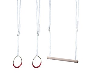 Utendørsleker - Spring Summer Gymnastic Swing Set with Rings and Trapeze - 302125