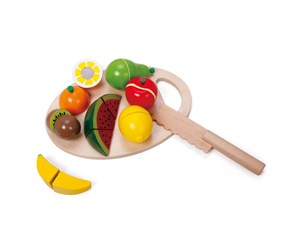 Treleker - Classic World Wooden Cutting Fruit with Cutting Board 17 pcs. - 2824