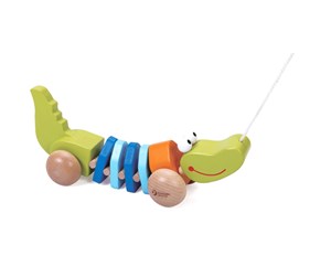 Babyleker - Classic World Wooden Pull Animal Crocodile - 3301