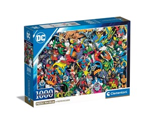 Puslespill - Clementoni Jigsaw Puzzle DC Comics Justice League 1000pcs. Gulv - 39863