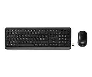 Tastatur - Nedis - keyboard and mouse set - AZERTY - Belgium - black - Tastatur & Mussett - Belgisk - Svart - KBMCW100BKBE