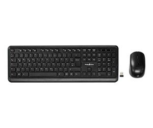 Tastatur - Nedis - keyboard and mouse set - QWERTZ - German - black Input Device - Tastatur & Mussett - Tysk - Svart - KBMCW100BKDE