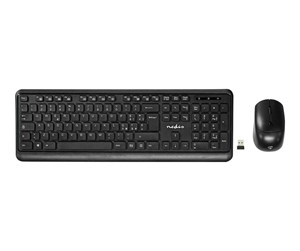 Tastatur - Nedis - keyboard and mouse set - QWERTY - Italian - black - Tastatur & Mussett - Italiensk - Svart - KBMCW100BKIT