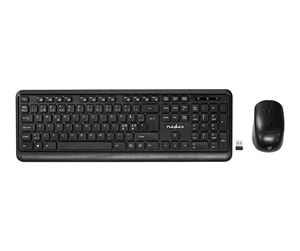 Tastatur - Nedis - keyboard and mouse set - QWERTY - Nordic - black - Tastatur & Mussett - Nordisk - Svart - KBMCW100BKND