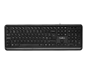 Tastatur - Nedis - keyboard - AZERTY - Belgium - black Input Device - Tastatur - Belgisk - Svart - KBMU200BKBE