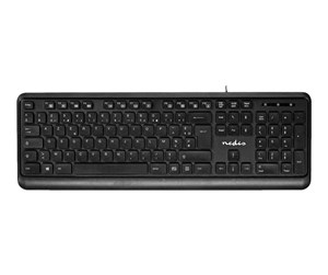 Tastatur - Nedis - keyboard - AZERTY - French - black - Tastatur - Fransk - Svart - KBMU200BKFR