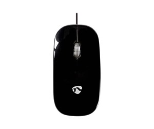 Mus - Nedis - mouse - USB - black - Mus - Optisk - 3 knapper - Svart - MSWD200BK