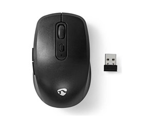 Mus - Nedis - mouse - black - Mus - Optisk - 6 - Svart - MSWS110BK